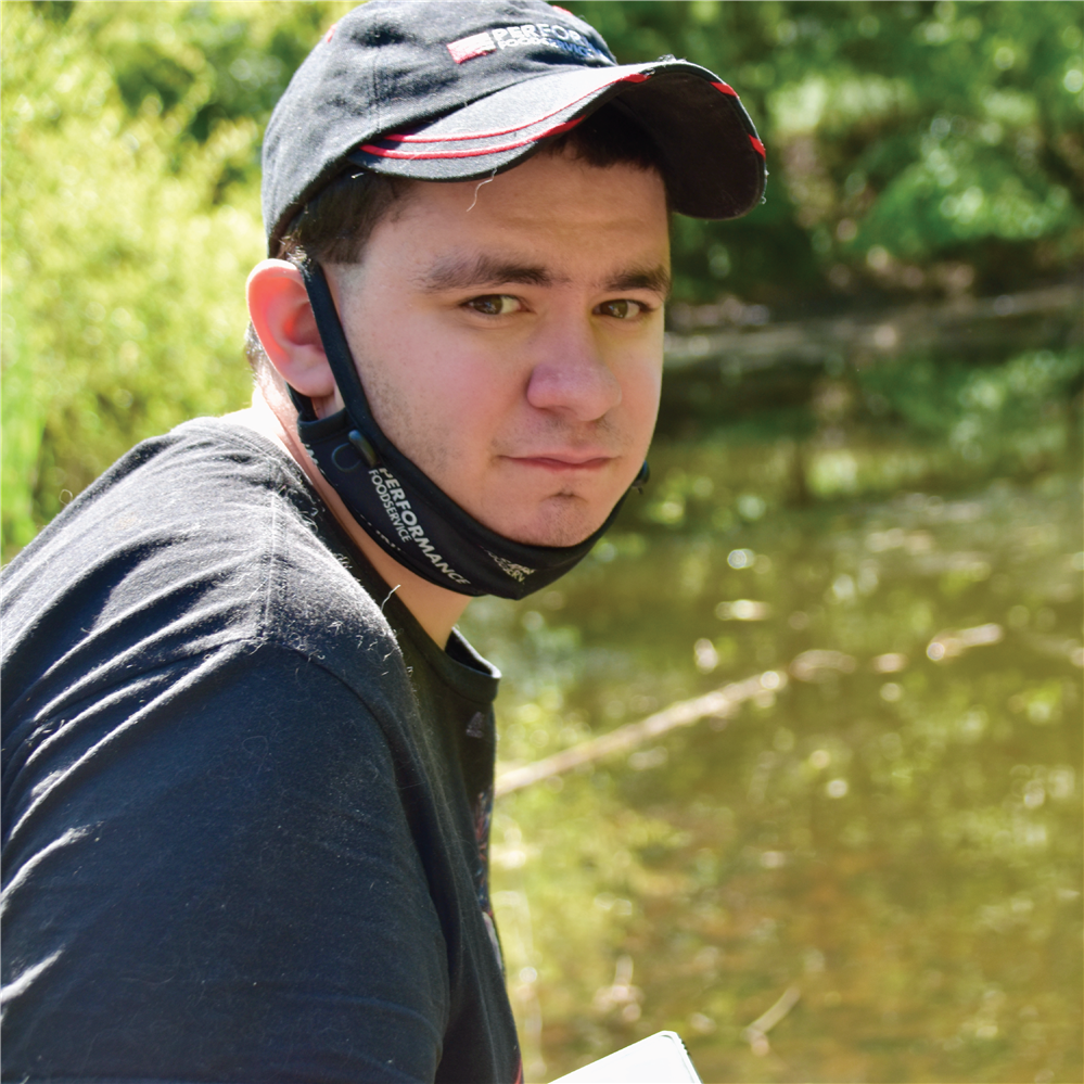  Student on hike at county park.